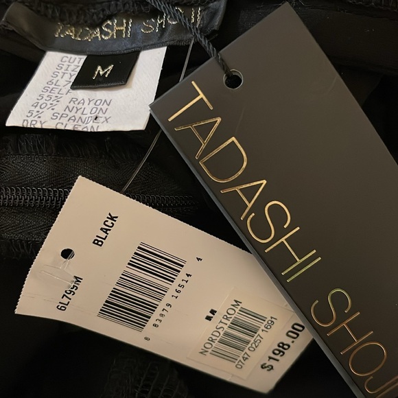 ❤️ NWT! Tadashi Shoji Mesh x Jersey Illusion Cocktail Dress - Picture 5 of 7